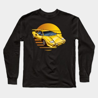 Yellow Lamborghini Countach Long Sleeve T-Shirt